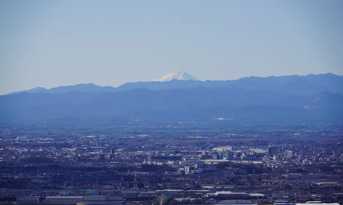 Looking toward Tokyo from the sky terrace on Mt. Oiwa in Ashikaga City, Tochigi Prefecture