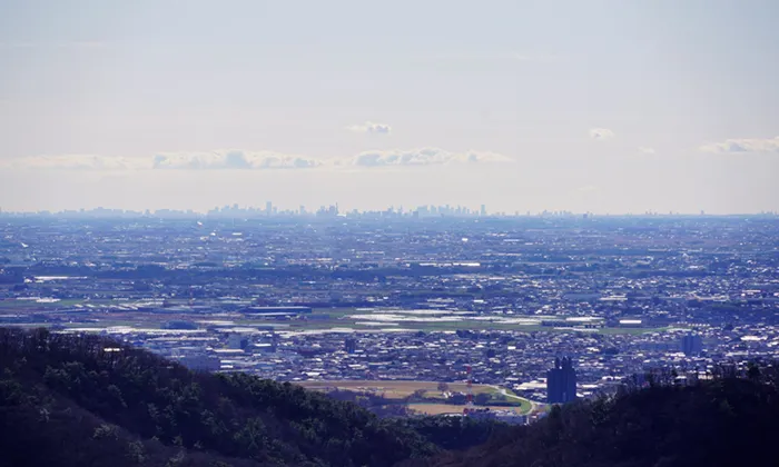 View toward Tokyo from the sky terrace on Mt. Oiwa in Ashikaga City, Tochigi Prefecture