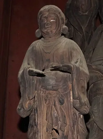 Oiwasan Bishamonten Zennishi Doji Statue